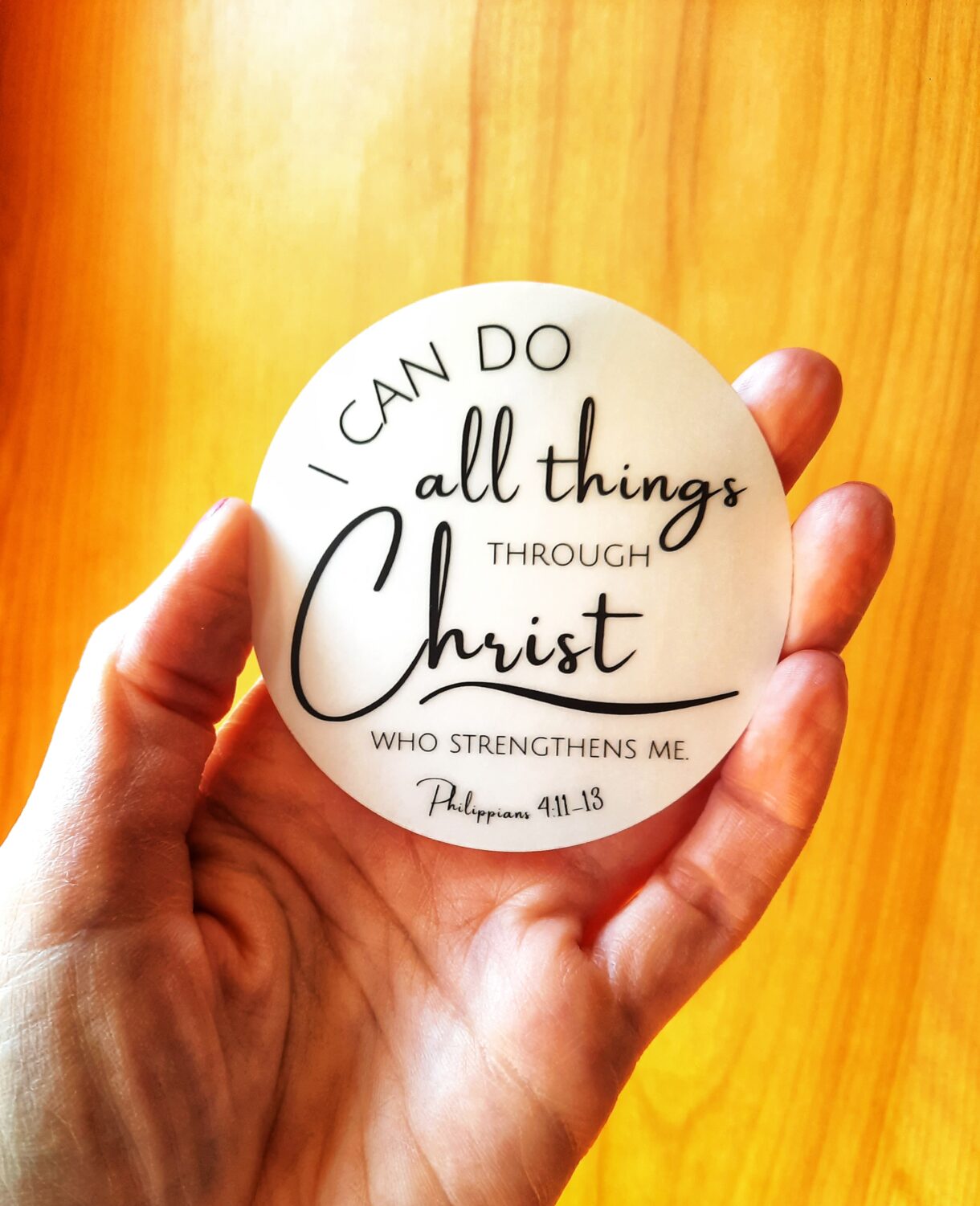i can do all things through christ scripture sticker bible verse sticker philippians 4