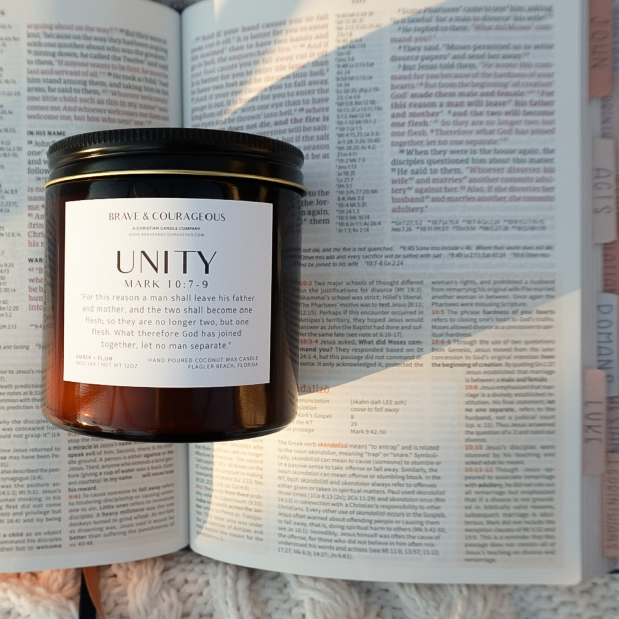 Unity Bible Verse Candle - Pelavida - Shop For Life