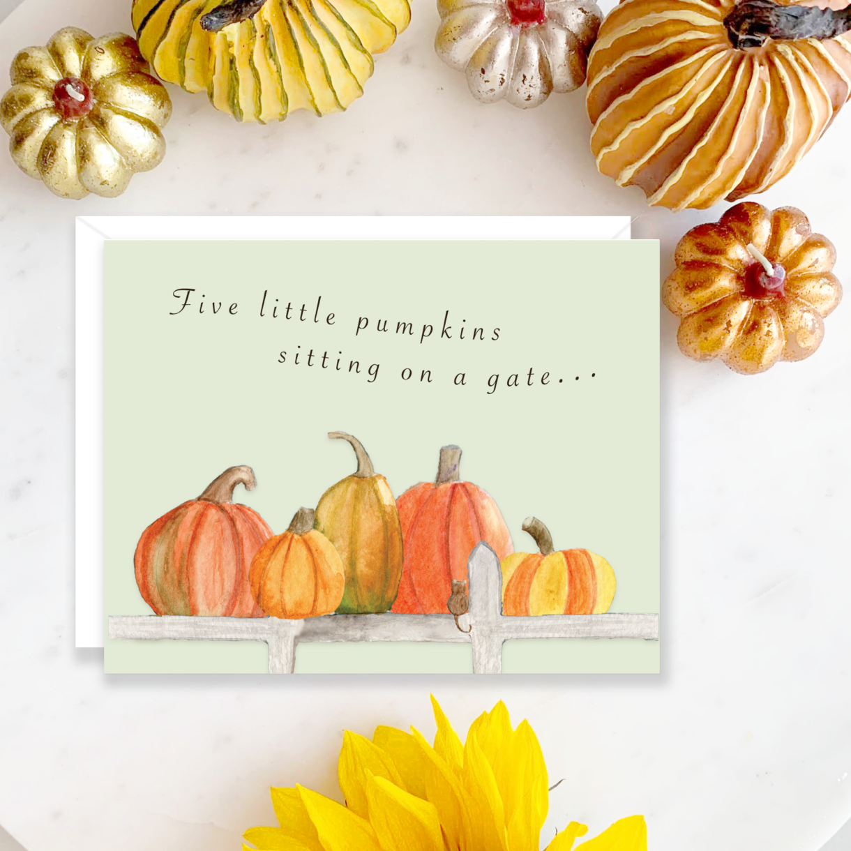 Congrats Baby Pumpkin Card Mockup - Pelavida - Shop For Life