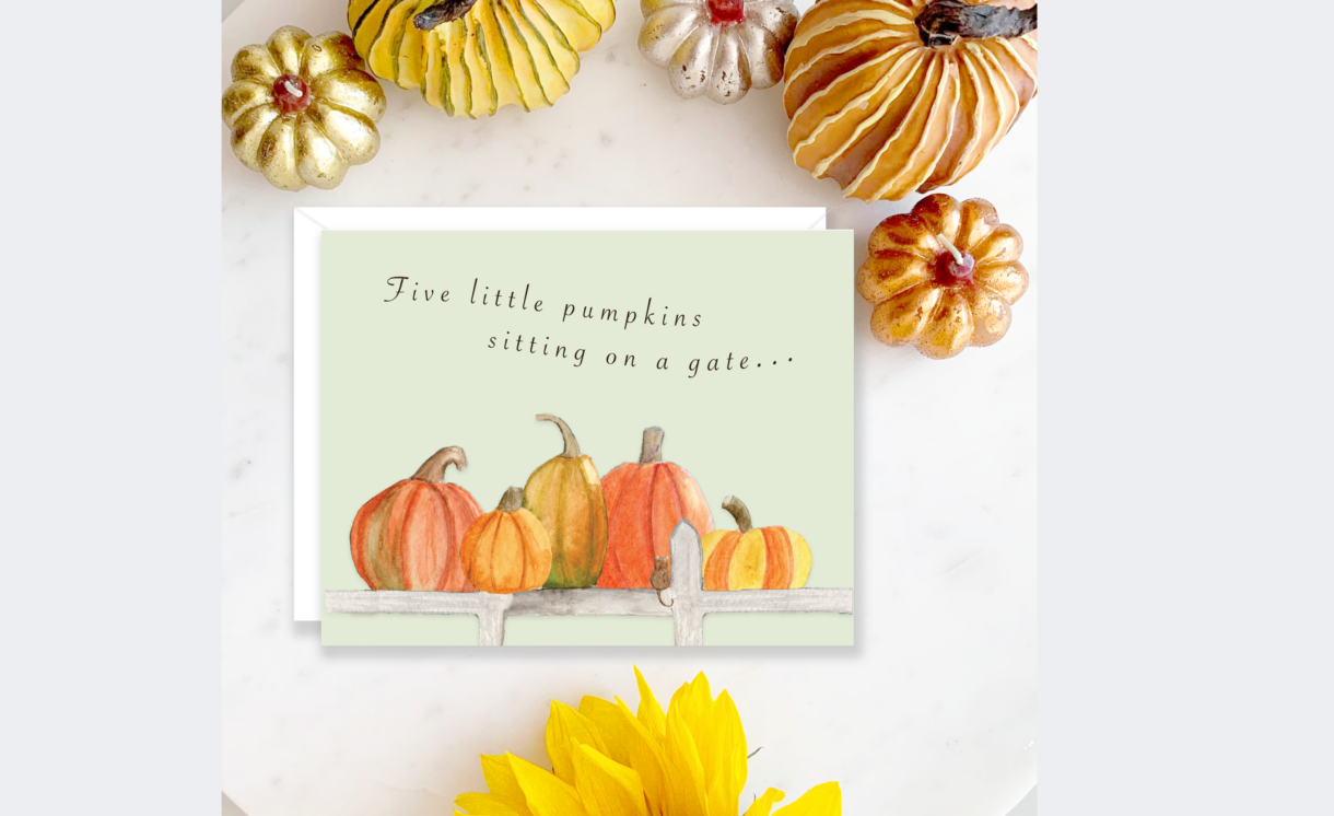 Congrats Baby Pumpkin Card Mockup recgtangle - Pelavida - Shop For Life
