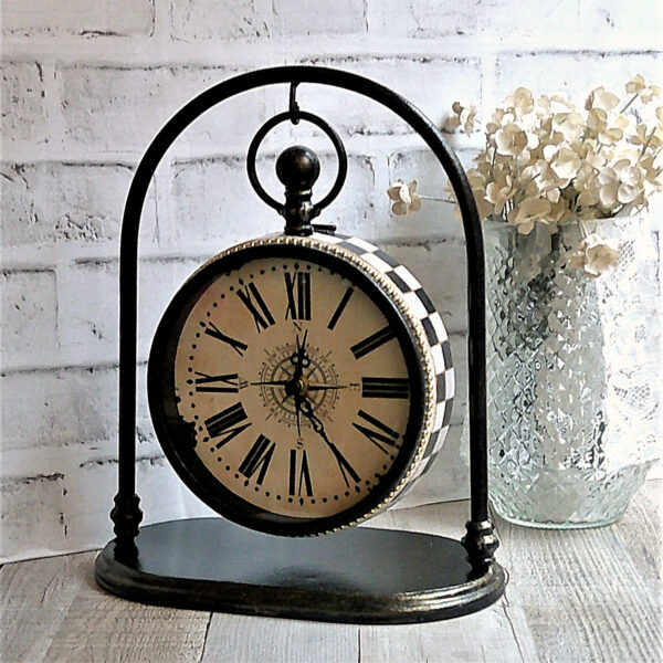 courtly checks decor vintage clock on hanger