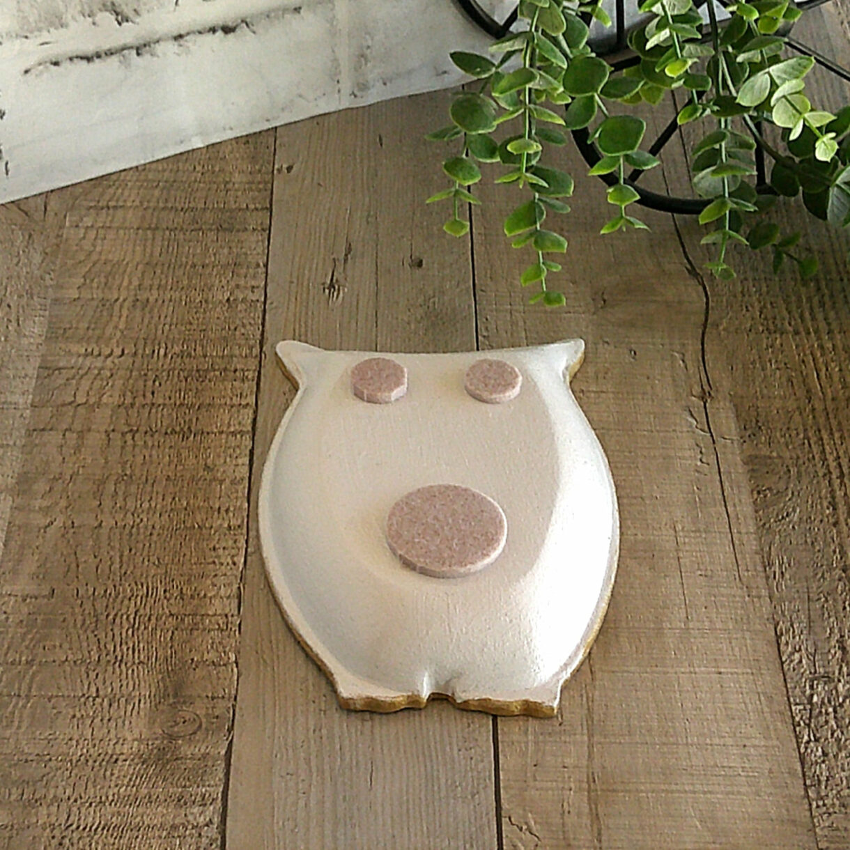 checked owl decor decorative dish