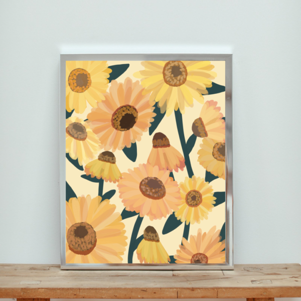 sunflower art print
