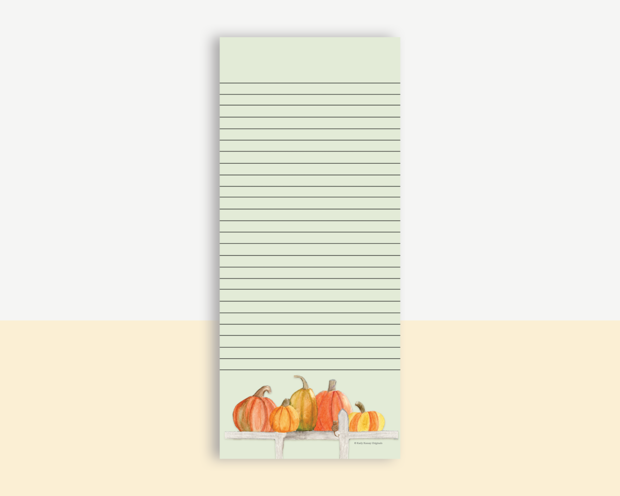 Five Pumpkins Notepad isolated - Pelavida - Shop For Life