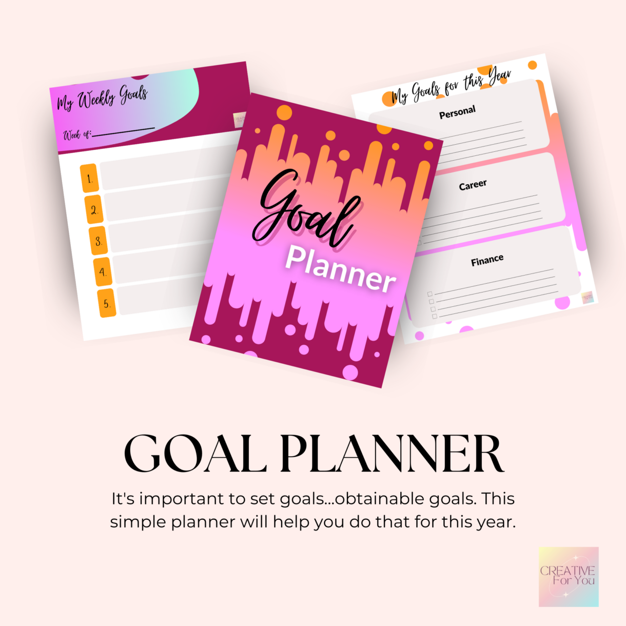 Goal Planner promo graphic - Pelavida - Shop For Life