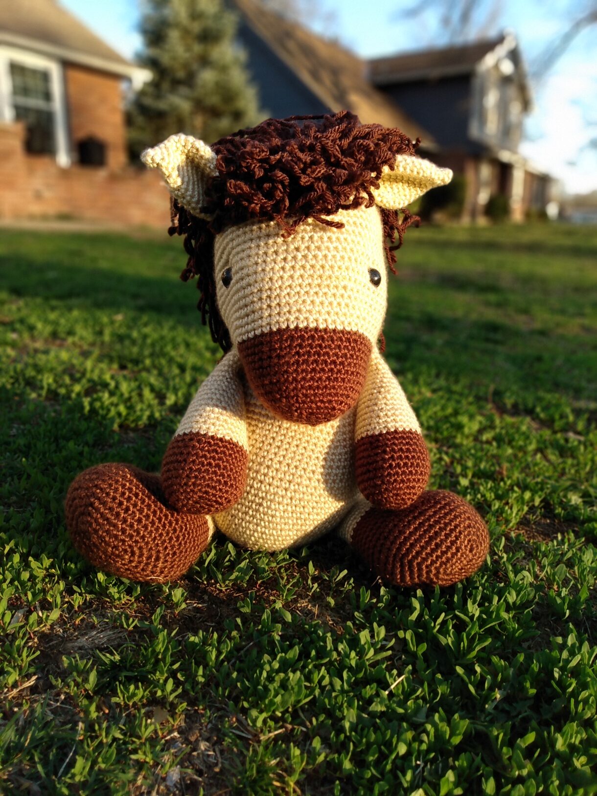 Stuffed brown horse