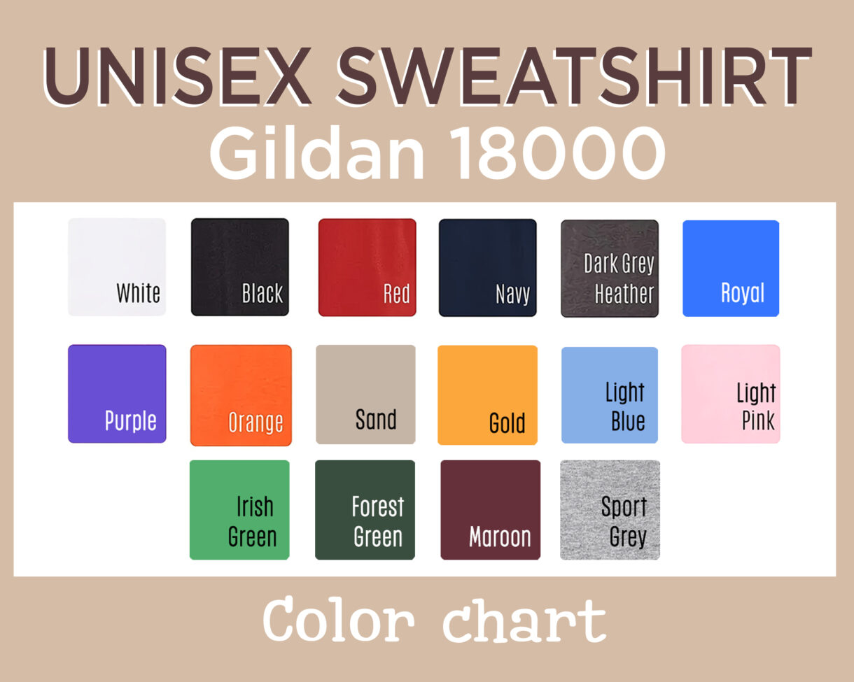 MU sweatshirt 18000 color chart - Pelavida - Shop For Life