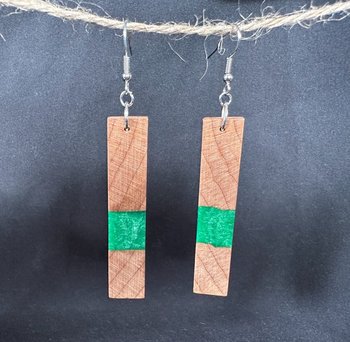 Maple Epoxy earrings green - Pelavida - Shop For Life