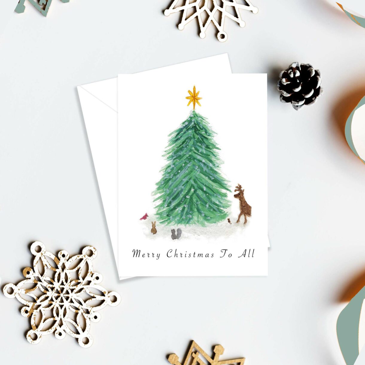 Merry Christmas To All forest creatures mockup - Pelavida - Shop For Life