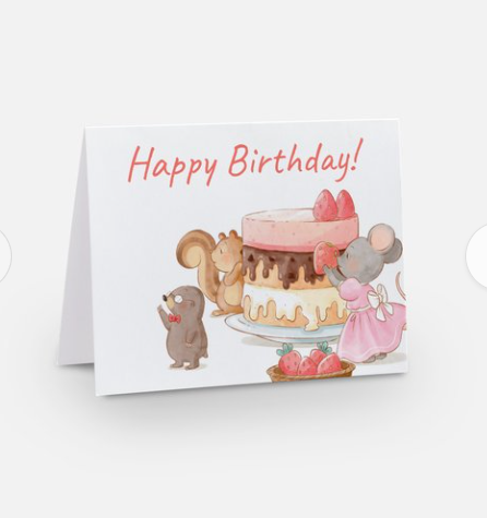 Set of 4 Birthday Cards