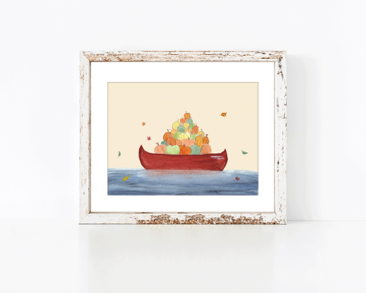 Pumpkin Canoe rustic frame mockup - Pelavida - Shop For Life