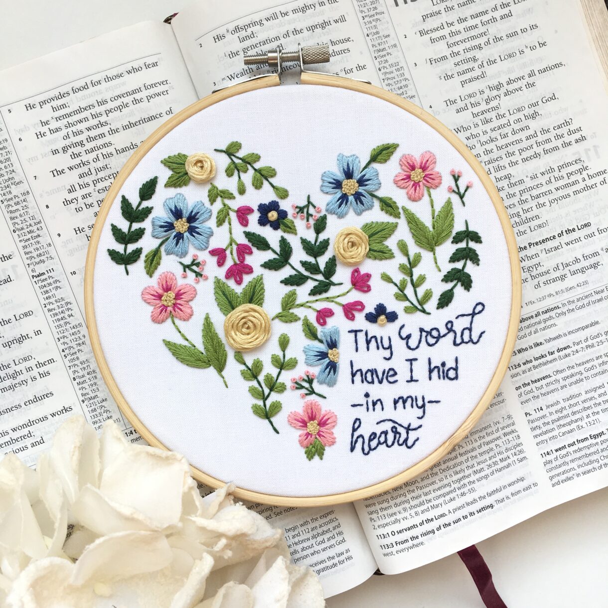 Thy Word embroidery pattern by Eight22Crafts