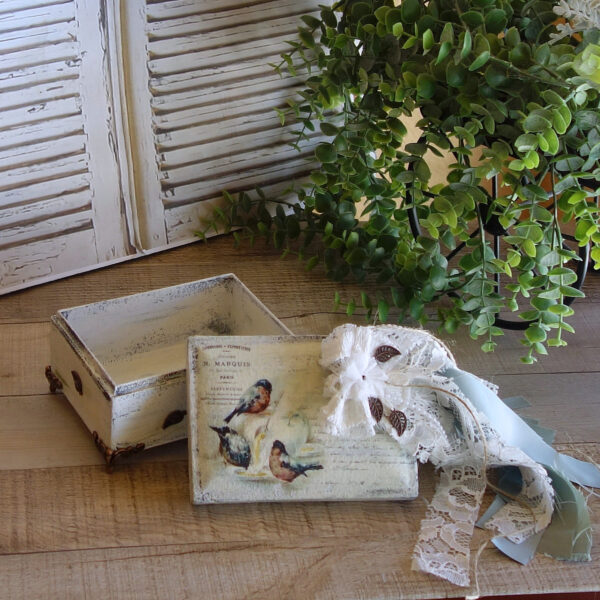 vintage songbird decorative box