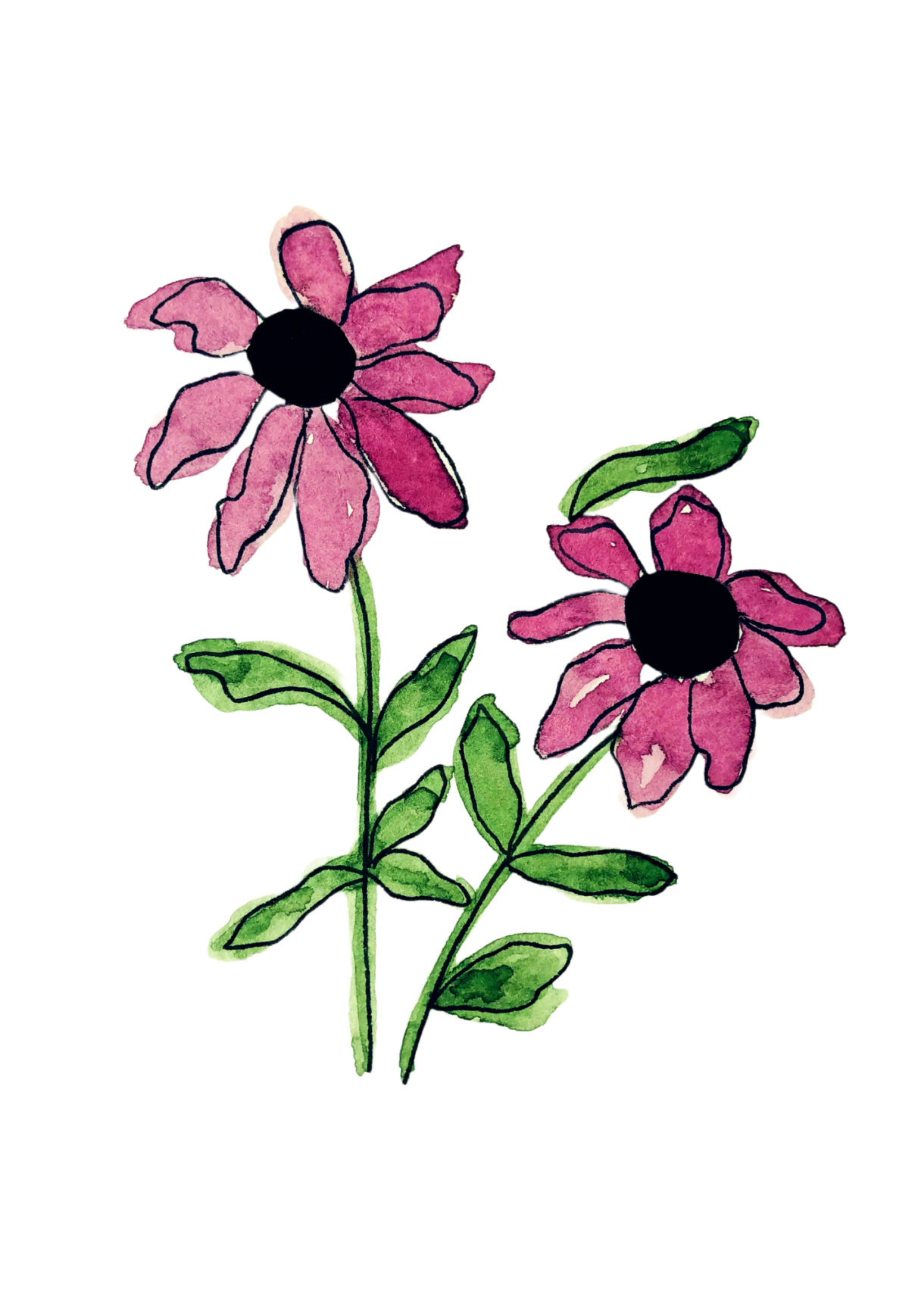 Watercolor Flowers Art Print - Pelavida - Shop For Life