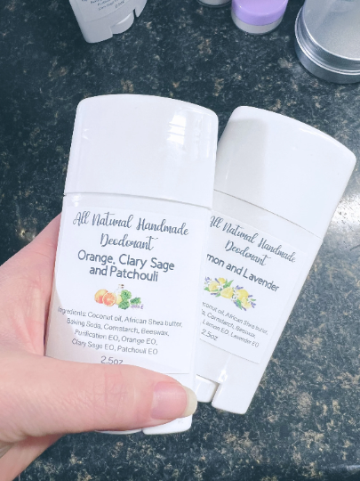 Orange, Clary Sage, and Patchouli Natural Deodorant