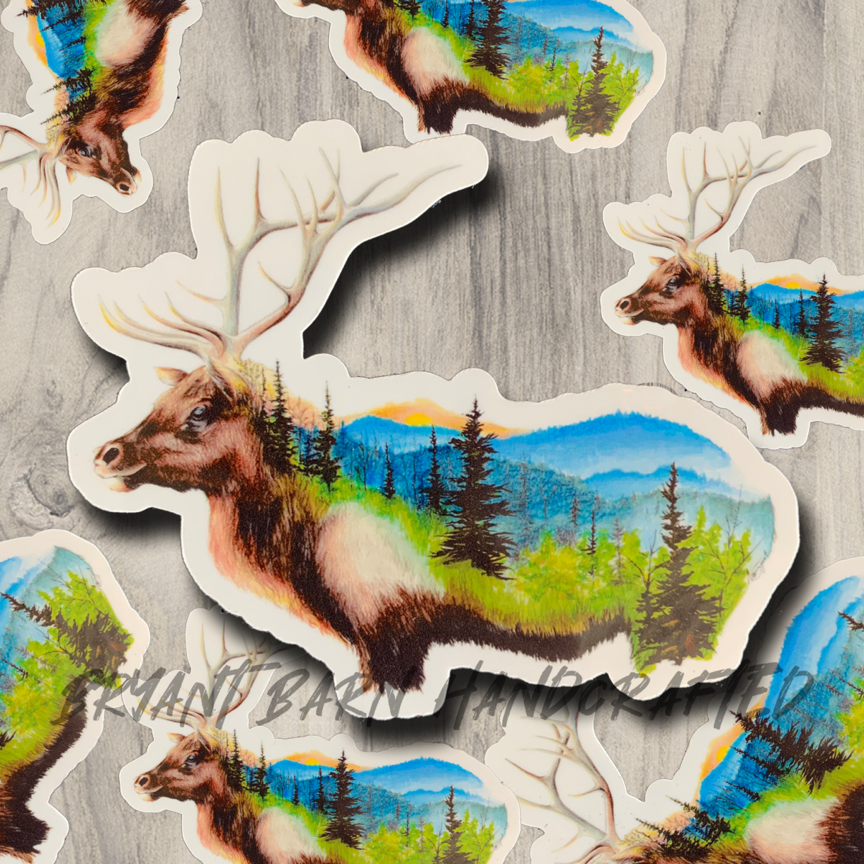 elk deer sticker