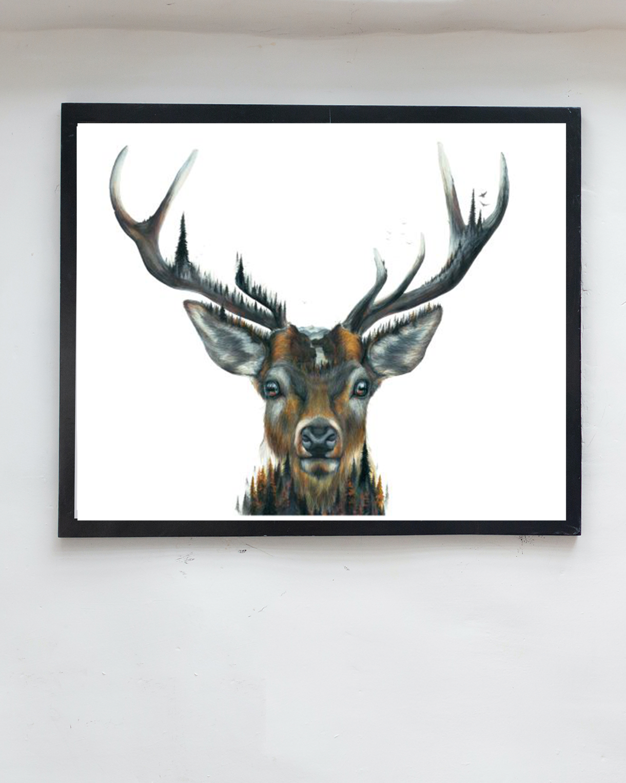deer framed art print