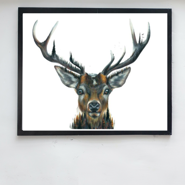 deer framed art print