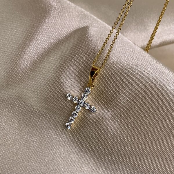 gold diamond cross necklace - Pelavida - Shop For Life