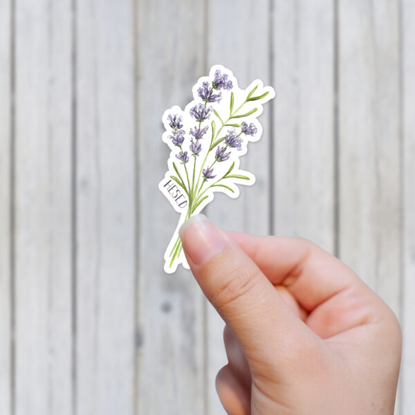 Hesed with Lavender Scripture sticker - Watercolor Christian stickers