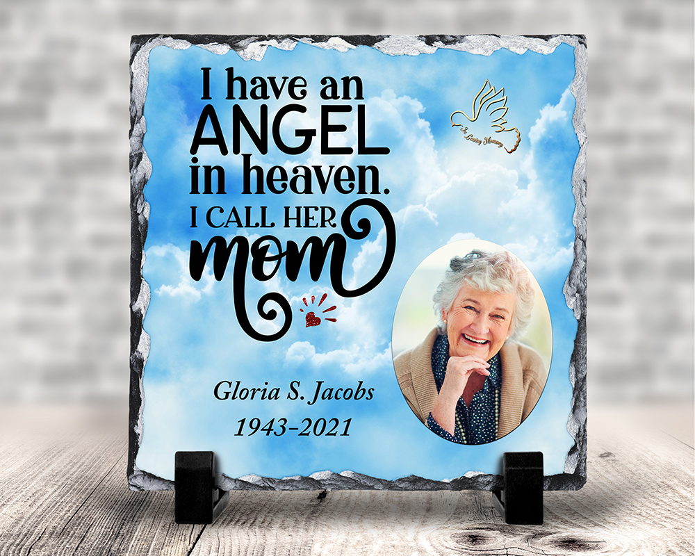 Angel In Heaven Photo Slate Memorial for Mother