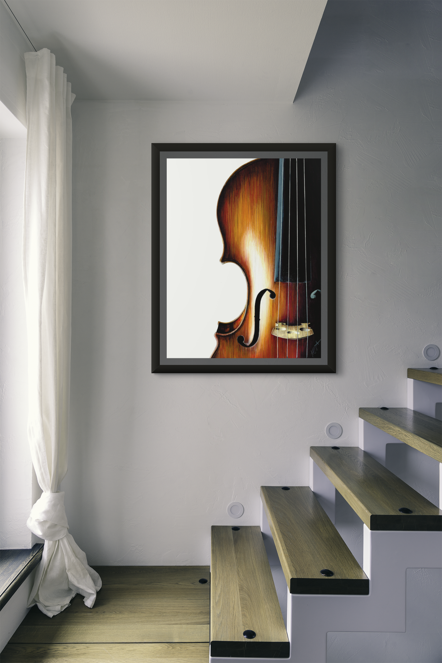 mockup of an art print frame placed by an elegant staircase 3943 el1 2 - Pelavida - Shop For Life