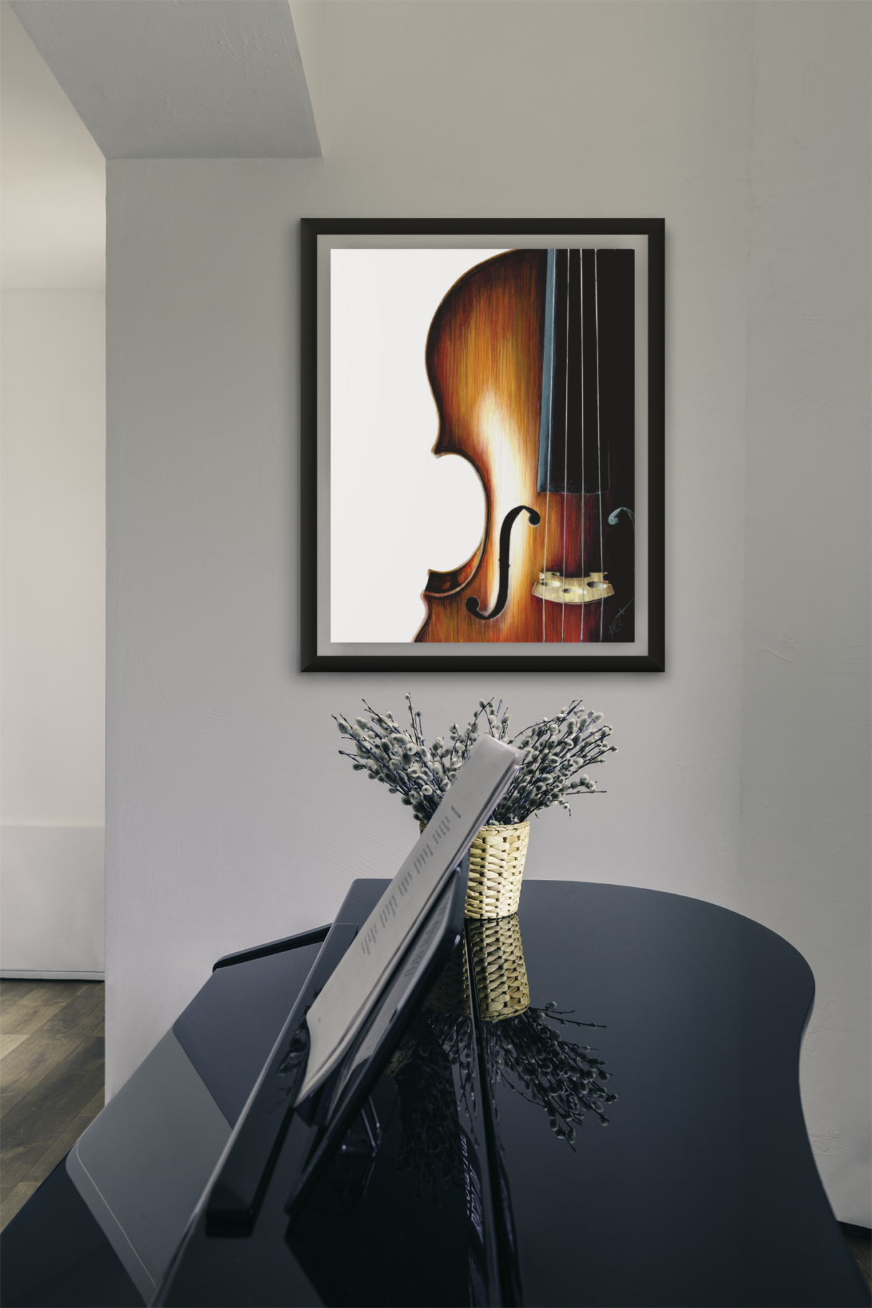 mockup of an art print hanging by a piano 3947 el1 - Pelavida - Shop For Life