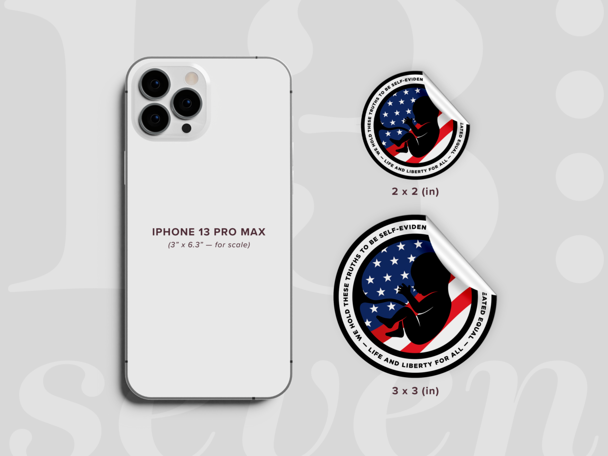 patriotic prolife sticker scale - Pelavida - Shop For Life