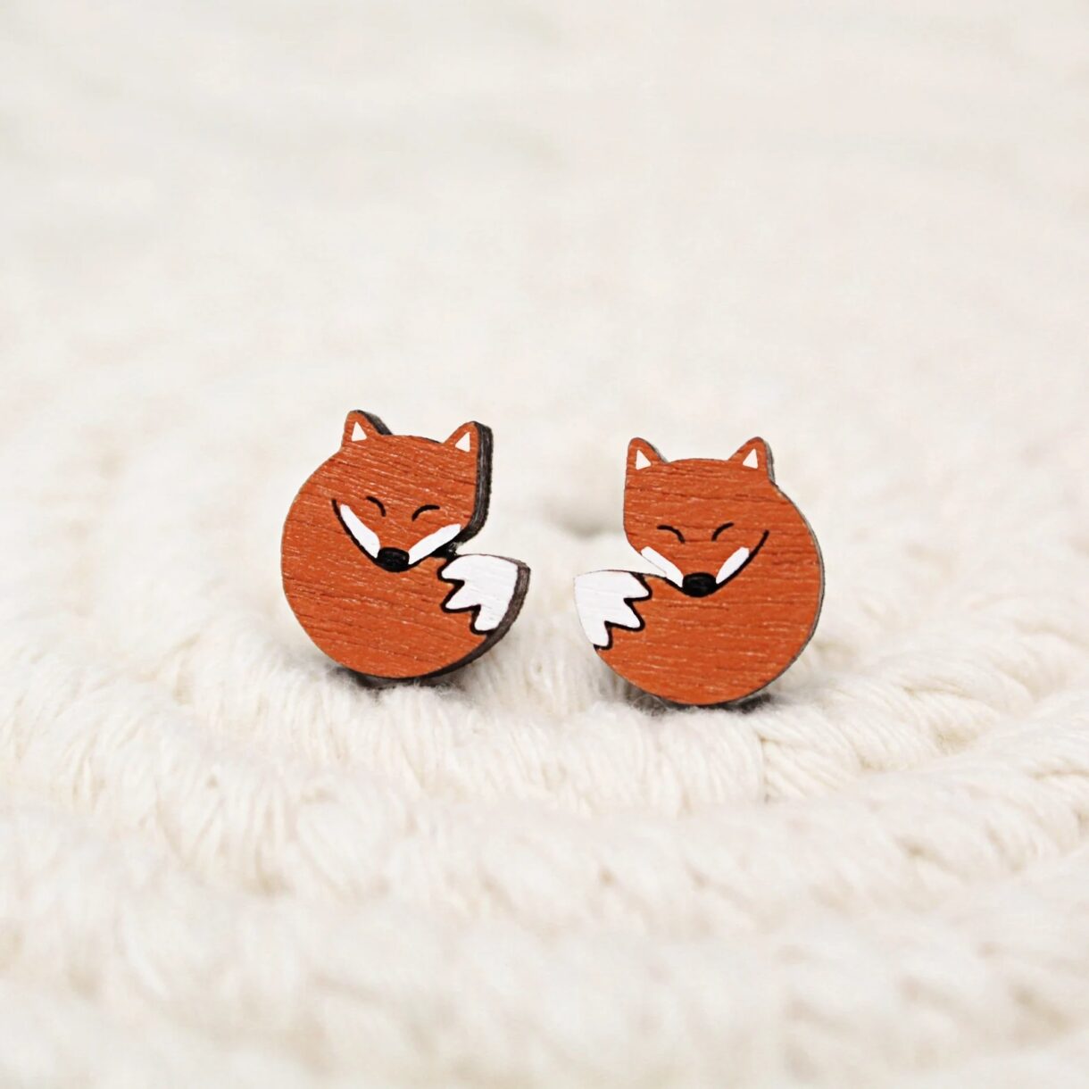 sleeping fox earrings - Pelavida - Shop For Life