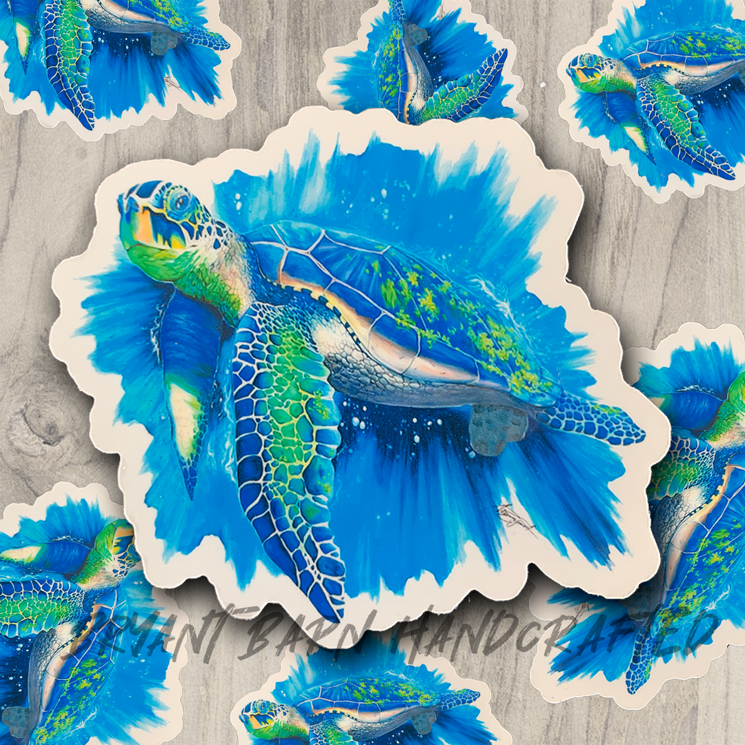 sea turtle ocean sticker