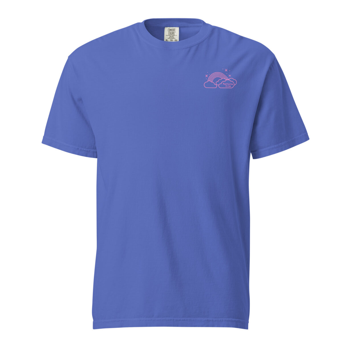 unisex garment dyed heavyweight t shirt flo blue front 664b8596ed42b - Pelavida - Shop For Life