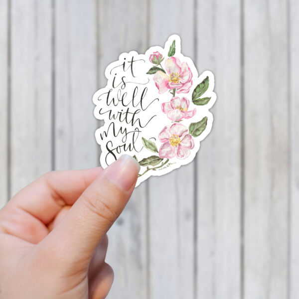 It Is Well With My Soul watercolor sticker