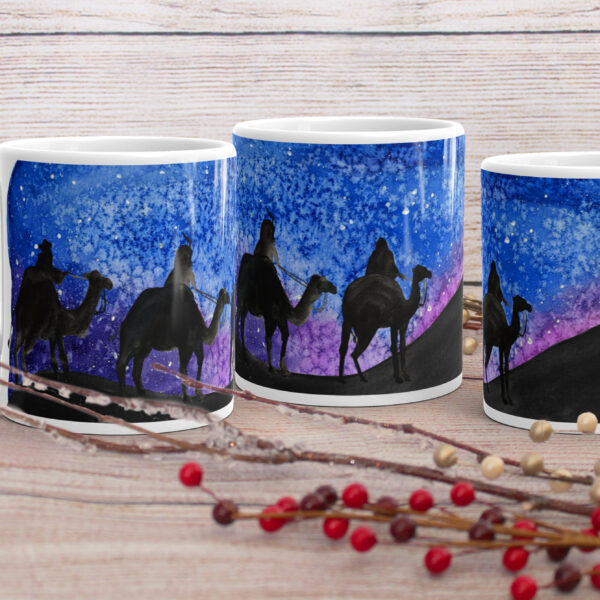 Wise Men Christmas Mug, Christian Christmas cup, Christian gifts, Magi and camels