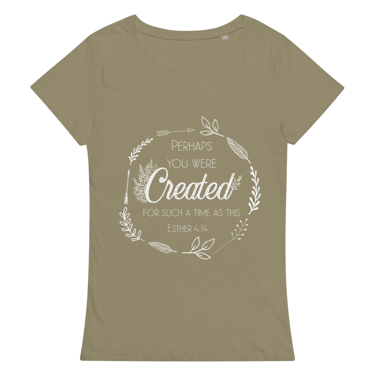 womens basic organic t shirt khaki front 64b1e2c4c2b2d - Pelavida - Shop For Life