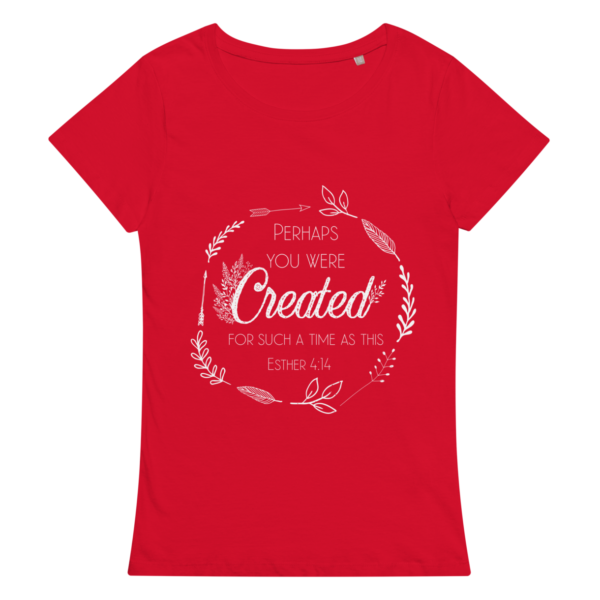 womens basic organic t shirt red front 64b1e2c4c2938 - Pelavida - Shop For Life