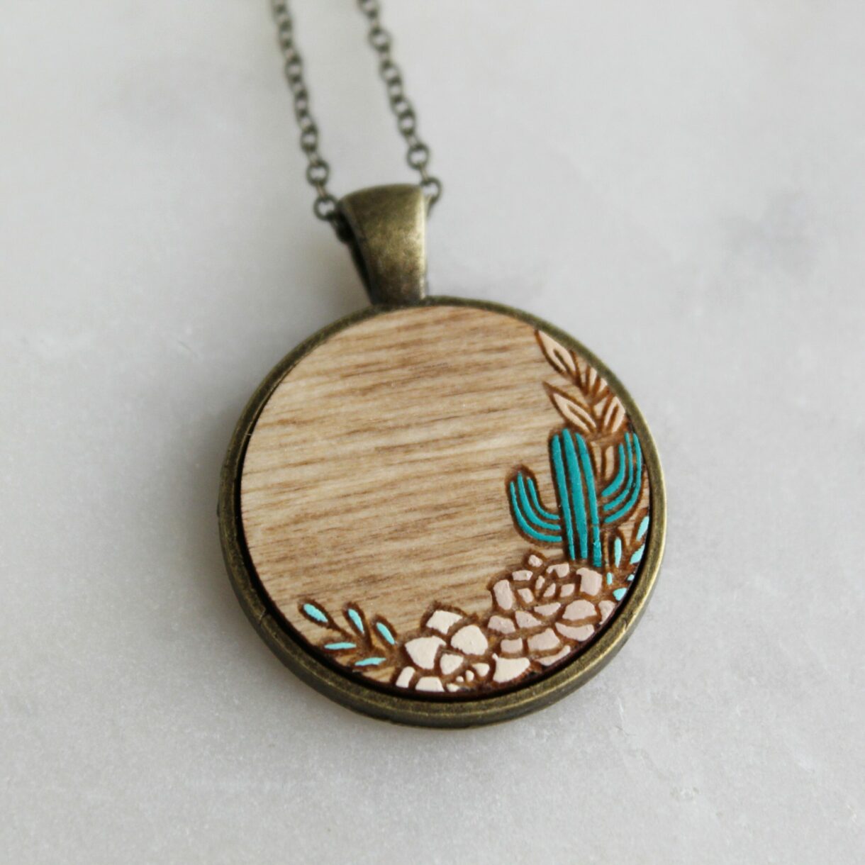 wooden cactus necklace 01 scaled - Pelavida - Shop For Life