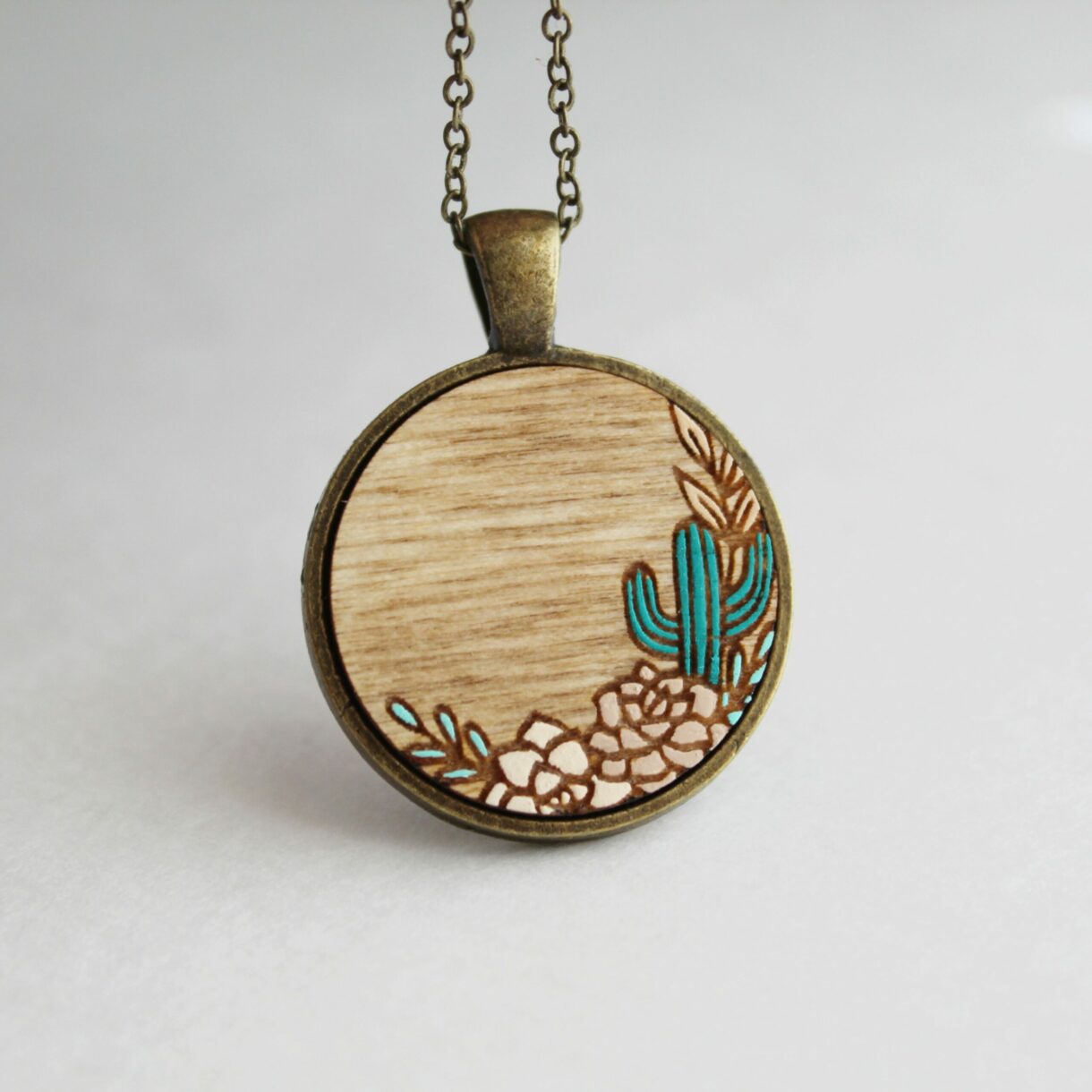 wooden cactus necklace 02 scaled - Pelavida - Shop For Life